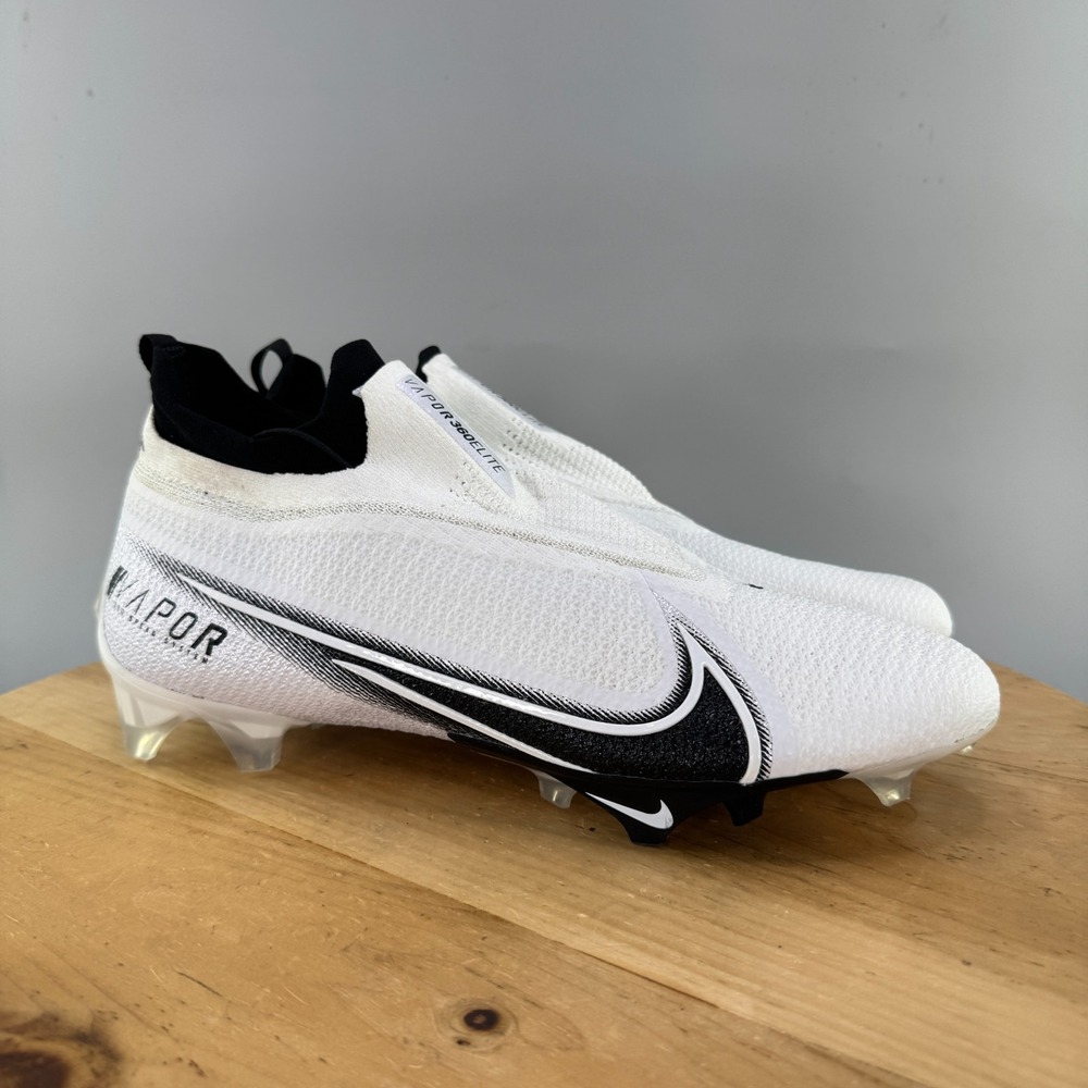 Nike Vapor Edge 360 Elite Men's Size 12.5 Football Cleats White Black Tried On
